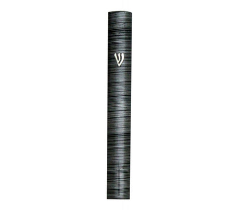 Mezuzah - Metallic Gray Striped (aluminum)